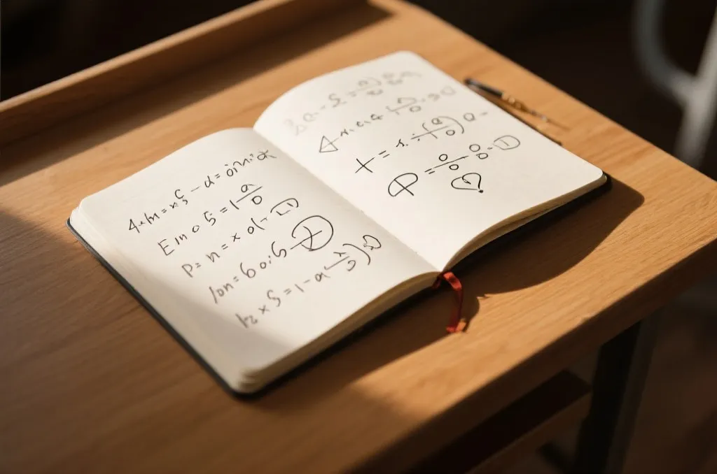 笔记本上的数学公式与概率论符号